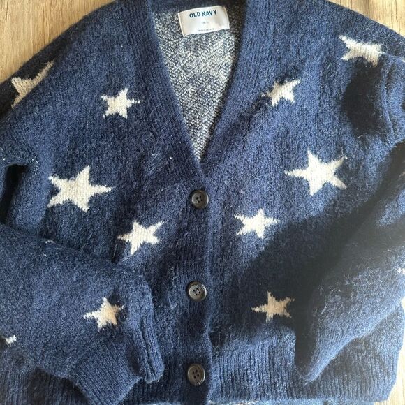 Old navy Girls size 8 star sweater and denim button skirt fall school - Picture 2 of 6